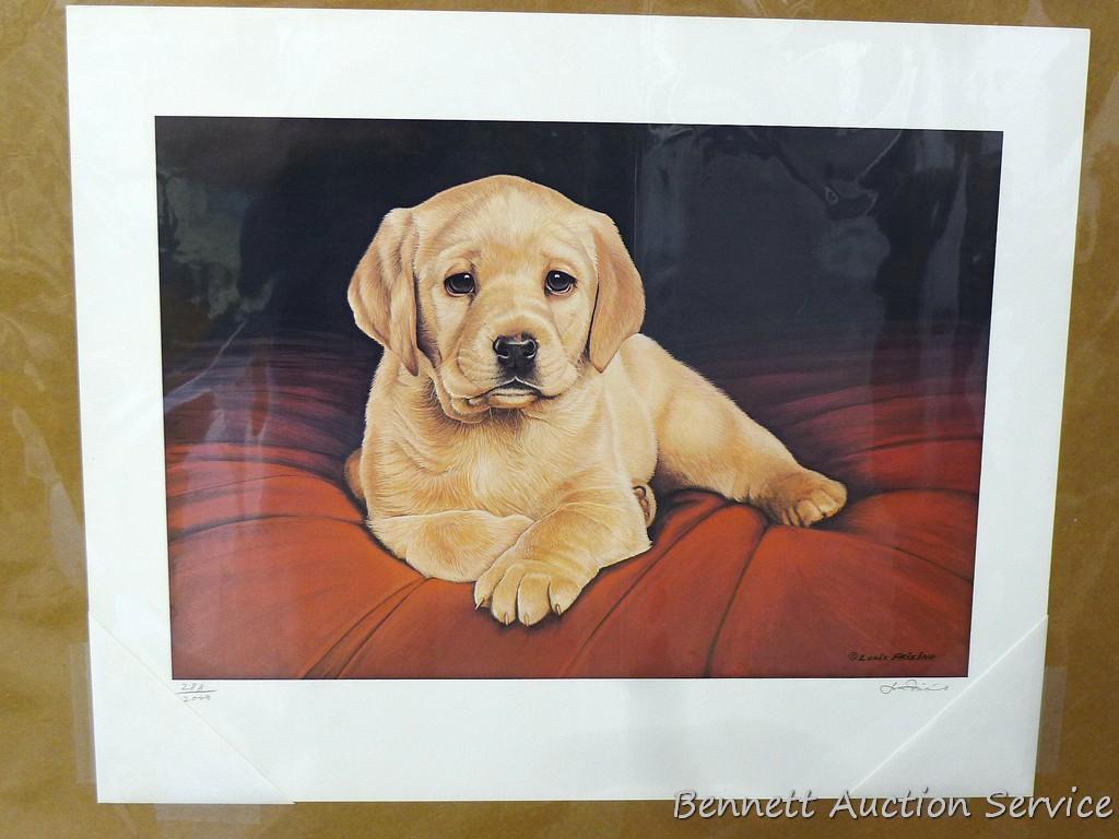 Four signed & numbered Labrador prints by Jerry Gadamus, Louis Frisino, and Marian