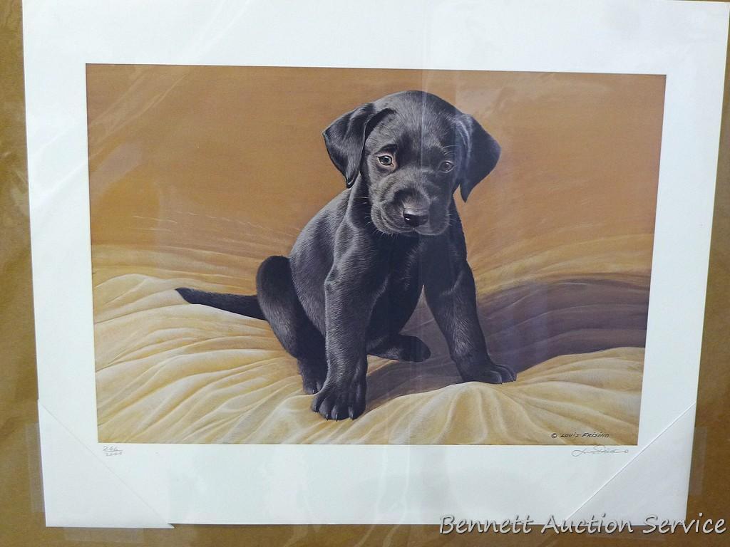 Four signed & numbered Labrador prints by Jerry Gadamus, Louis Frisino, and Marian