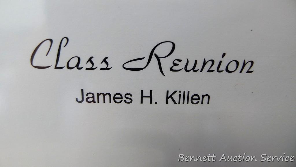 Pair of prints by James Killen entitled 'School Daze' and 'Class Reunion'. Neat set. Each measures