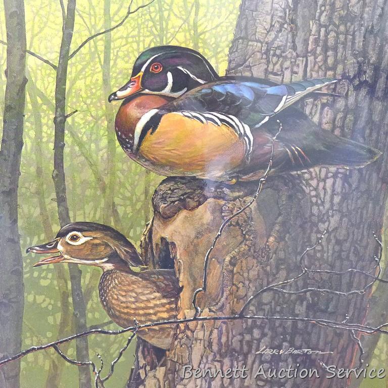 Three signed & numbered wood duck prints by Larry Barton and Lee LeBlanc. Larry Barton 'Morning