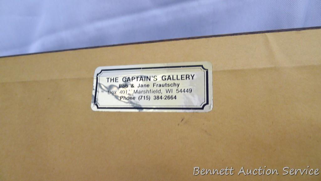 Signed & numbered Bluejay print by Jerry Gadamus, 344/600, 30" x 26".