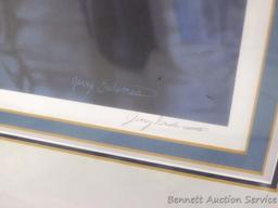Signed & numbered Bluejay print by Jerry Gadamus, 344/600, 30" x 26".