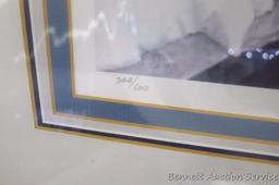 Signed & numbered Bluejay print by Jerry Gadamus, 344/600, 30" x 26".