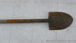 Really long spade shovel is about 116" long.