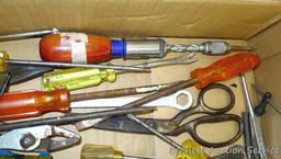 Screwdrivers, chisels, wrenches, glass cutter, more. Craftsman and other.