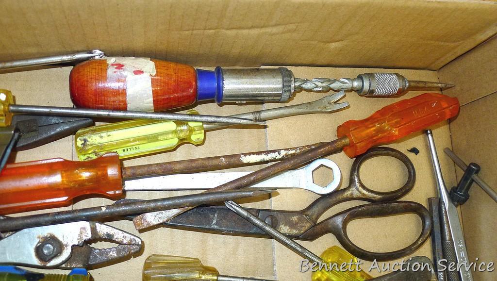 Screwdrivers, chisels, wrenches, glass cutter, more. Craftsman and other.