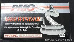 500 PMC Sidewinder .22 rifle cartridges