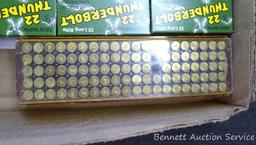 Remington Thunderbolt, Remington High Velocity and some Federal .22 LR cartridges.
