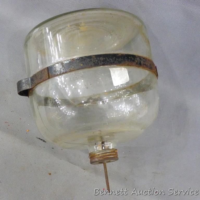 Antique fuel jar or bottle is marked Patented July 1st, 1913 and looks to be in good condition. We