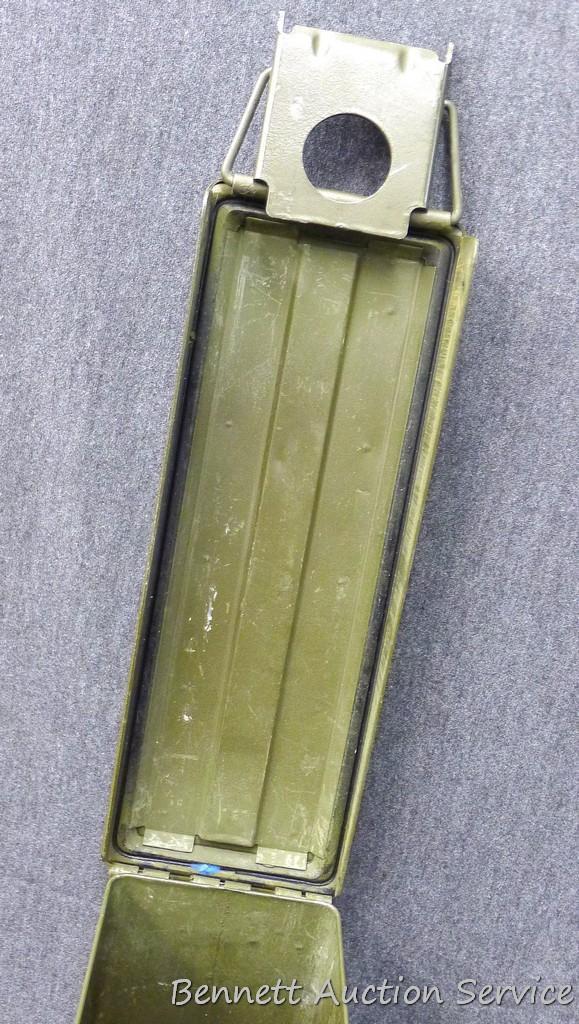 Nicest ammo can I've seen in a while. Good gasket, good paint, good markings. 7.62 NATO. 11" long.