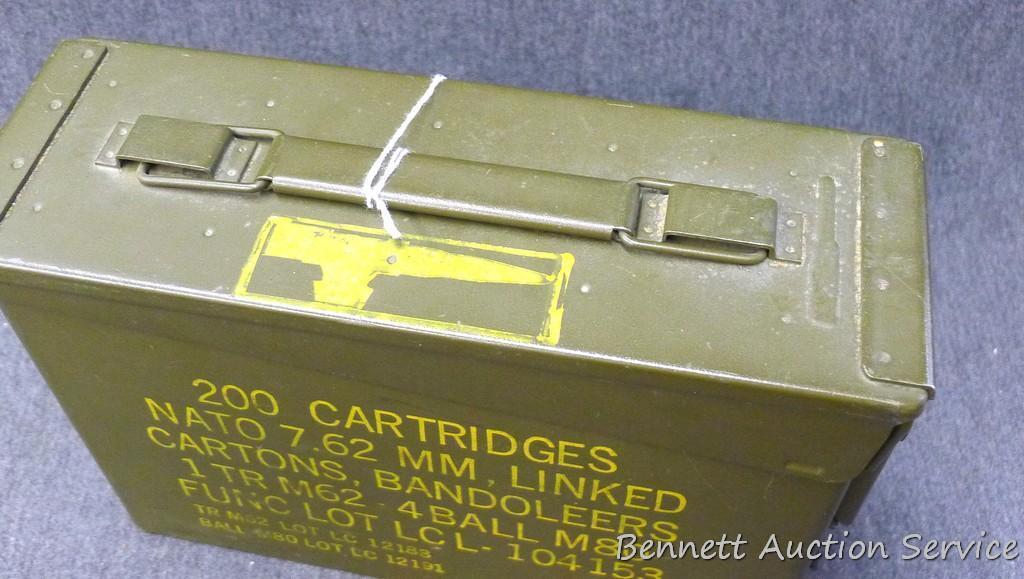 Nicest ammo can I've seen in a while. Good gasket, good paint, good markings. 7.62 NATO. 11" long.