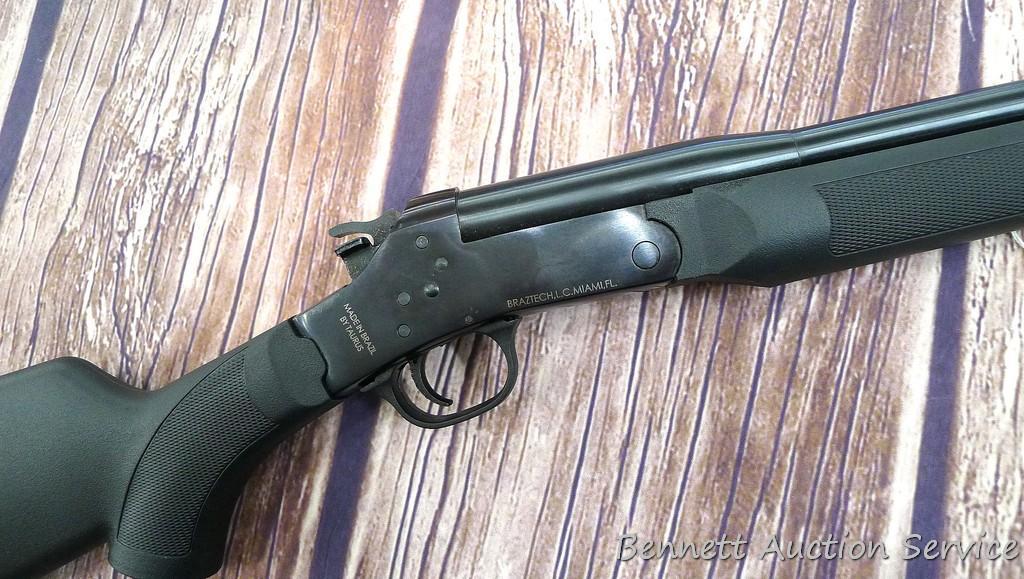 Taurus Rossi top break single shot 20 gauge shotgun with all-weather stocks. Barrel and action still