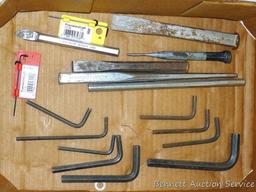 Craftsman punch, hex wrenches, Craftsman and other chisels, more.