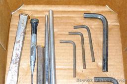 Craftsman punch, hex wrenches, Craftsman and other chisels, more.