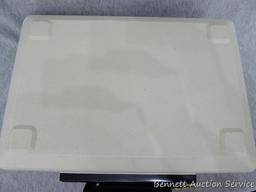 Sentry 1100 fire proof money safe; measures 14" x 10" x 6", looks new and comes with 1 key.