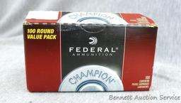 100 rounds Federal .40 S&W 180 grain flat nose FMJ.