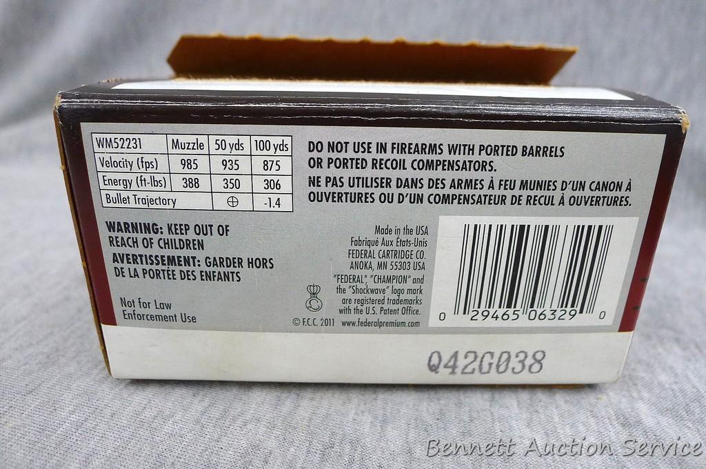 100 rounds Federal .40 S&W 180 grain flat nose FMJ.