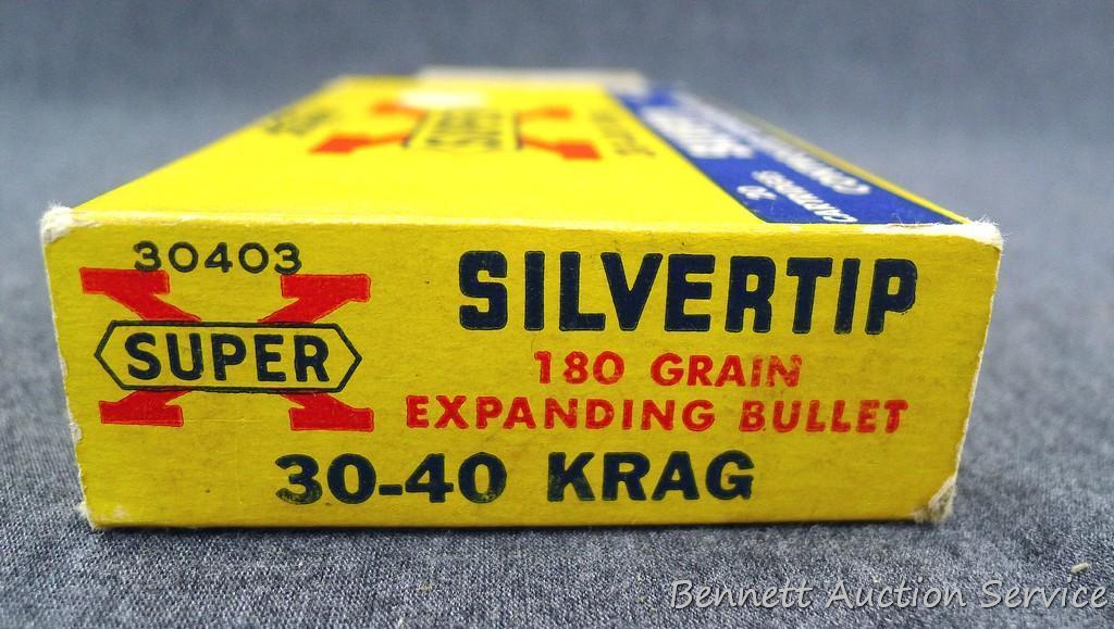 20 rounds Western SuperX .30-40 Krag, 180 grain Silvertip. Nice box.