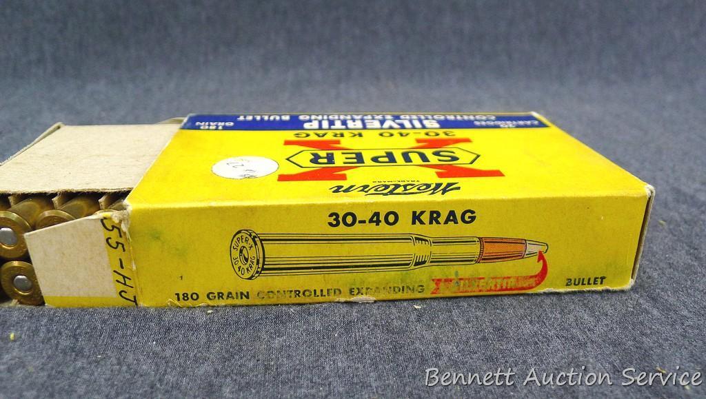 20 rounds Western SuperX .30-40 Krag, 180 grain Silvertip. Nice box.