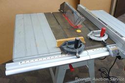 Craftsman 10" table saw with two miter gauges, Align-A-Rip precision rip fence, table extensions,