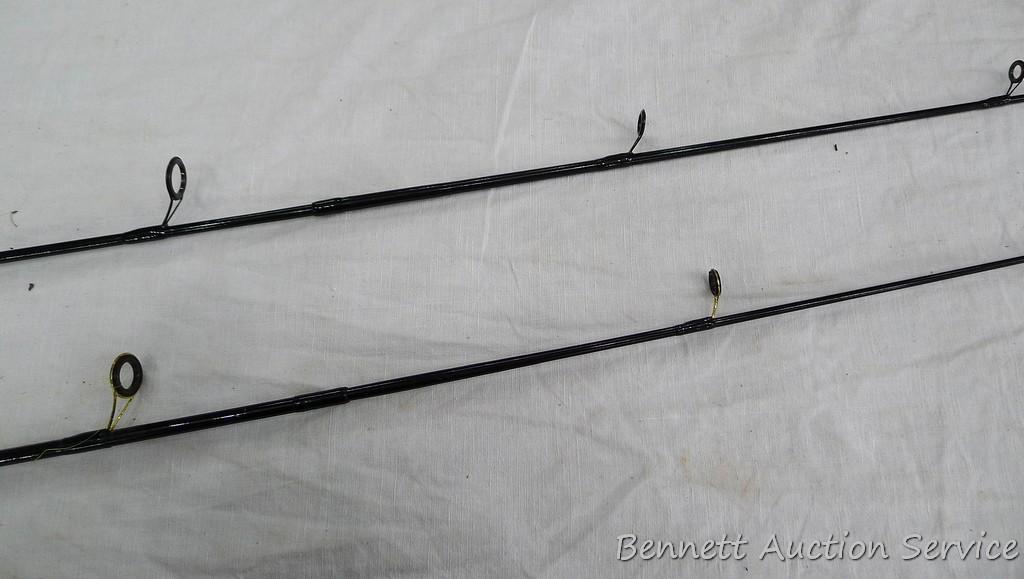 South Bend rod and reel, and a new Husky Rapala rod and reel. Both are in good condition, longer is