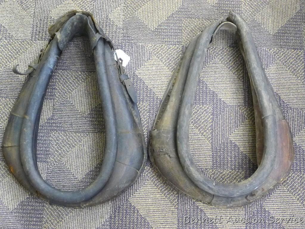 Pair of horse collars, each about 26" tall.