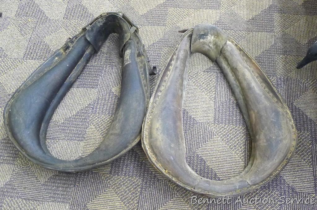 Pair of horse collars, each about 26" tall.