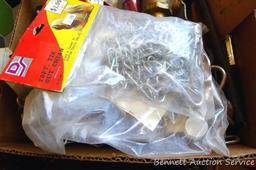 Kneeling pads, dog chain, tire chuck, yard stick, ball valves, locks, hinges, more.