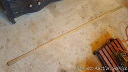 Starrett No. C404R 6' steel rule shows plenty of use, but still looks straight when I eyeball down