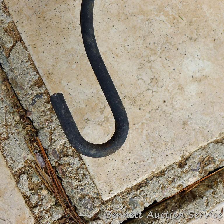 Two shepherd's hooks. Taller is approx. 7-1/2'.