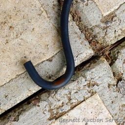 Two shepherd's hooks. Taller is approx. 7-1/2'.