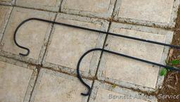 Two shepherd's hooks. Taller is approx. 7-1/2'.