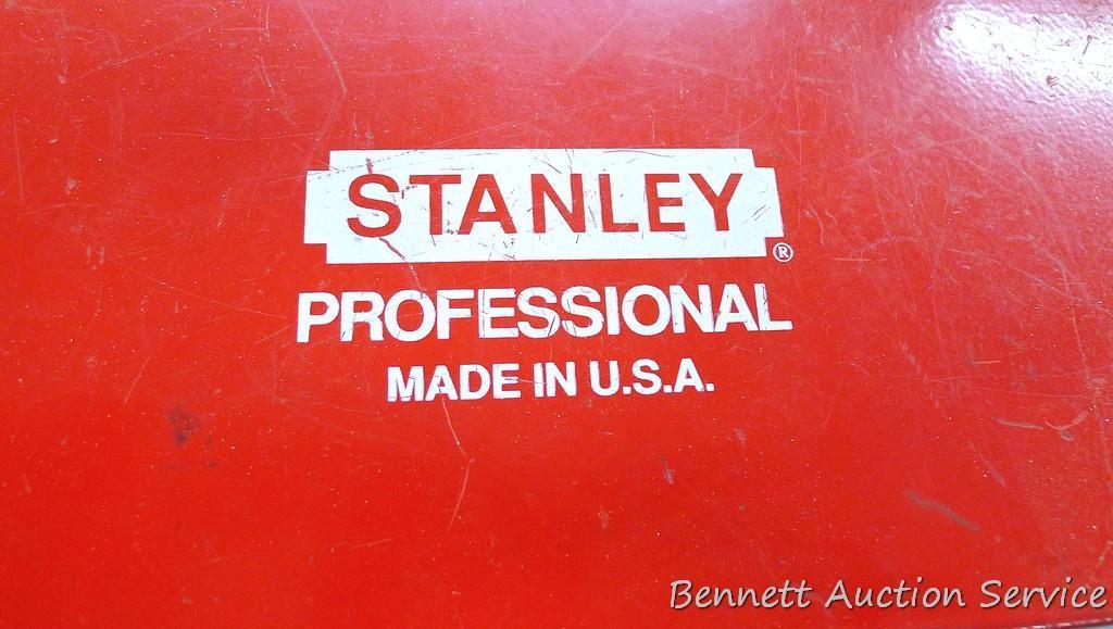 Stanley Professional 12 pc 3/8 drive socket set in a metal carrying case.