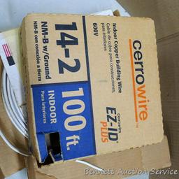 Partial rolls of building wire incl 12-2 NM-B with ground, 14-2 NM-B with ground and 12-3 G type