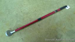 Extendable handled magnet for picking up nails around the job sight. Extends from 24" to 38".