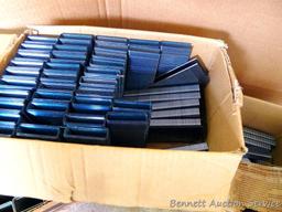 Partial box of Paslode 1/2" x 1-1/2" 16 gauge crown staples; partial box of Paslode 1/2" x 1-3/4" 16