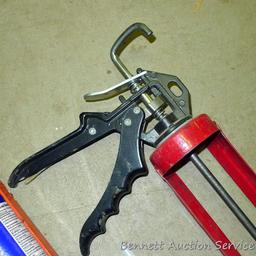 2 Large quart caulking guns incl partial tube of Loctite Premium Construction Adhesive and new tube