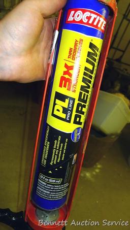 2 Large quart caulking guns incl partial tube of Loctite Premium Construction Adhesive and new tube