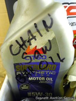 No Shipping. Chain saw supplies include Bar and Chain oil, spark plug wrenches, wedges, more.
