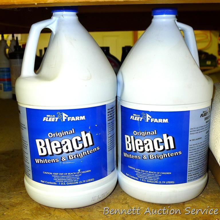 No Shipping.  Two new pkgs. Paper towel plus 3 partial rolls; 2 boxes Kleenex; 1-1/2 gallons bleach;