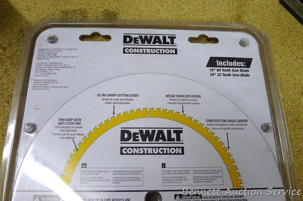 One DeWalt 10" 32 teeth general purpose saw blade NIP.