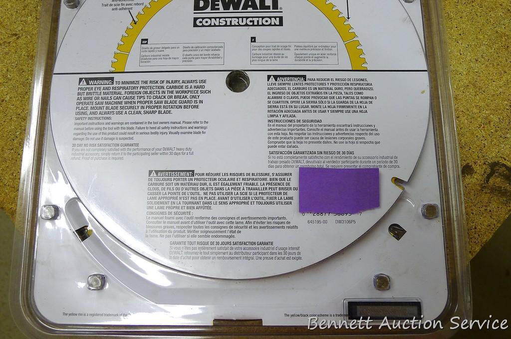 One DeWalt 10" 32 teeth general purpose saw blade NIP.