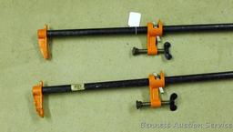 Pair of  3/4" Pony pipe clamps on 48" pipes.