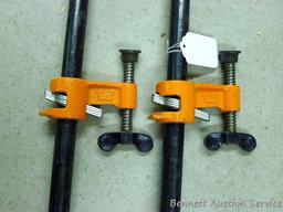 Pair of  3/4" Pony pipe clamps on 48" pipes.