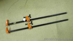 Pair of  3/4" Pony pipe clamps on 48" pipes.