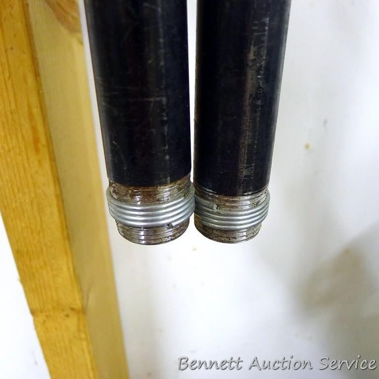 Pair of  3/4" Pony pipe clamps on 48" pipes.