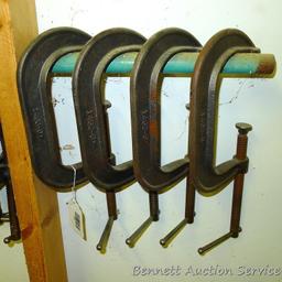 Four nice 6" C-clamps.