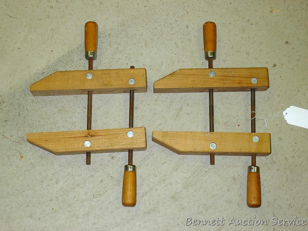 Pair of nice No 1 10" Jorgensen wood clamps.