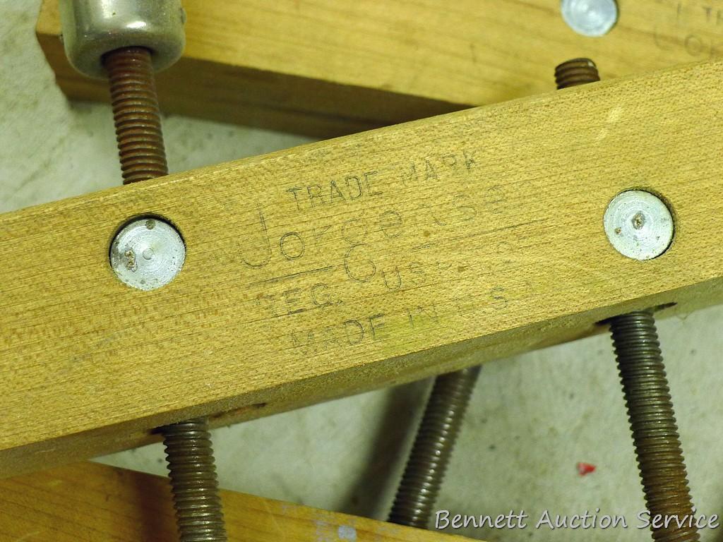 Pair of nice No 1 10" Jorgensen wood clamps.
