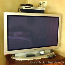 42" Haier plasma television; TV is model 42EP24S. JVC XV-N3 DVD/CD player. Both units power up and